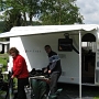 Monika and me infront of our rented mobile home