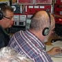 Chief operator Uli DJ9IE and me as a team. Please note the bottle beer on top of Uli's key!