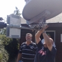 2008 July SHF contest - Peter DL9DAK was the chief operator - here he adjusted the microwave dish