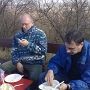 2009 March contest - Uli DJ9IE and Sebastian DL1AXX at lunch