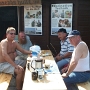 Lunch break - we enjoyed the warm sunshine in September 2004