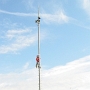 I climbed the mast with a  pluggable ladder to fix the shortwave multiband dipole